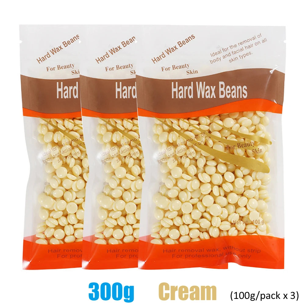 50g/200g/300g Hard Wax Beans Heating Machine Hair Removal Machine Wax Melting PotHot Film Painless Waxing Unisex Hair Removal