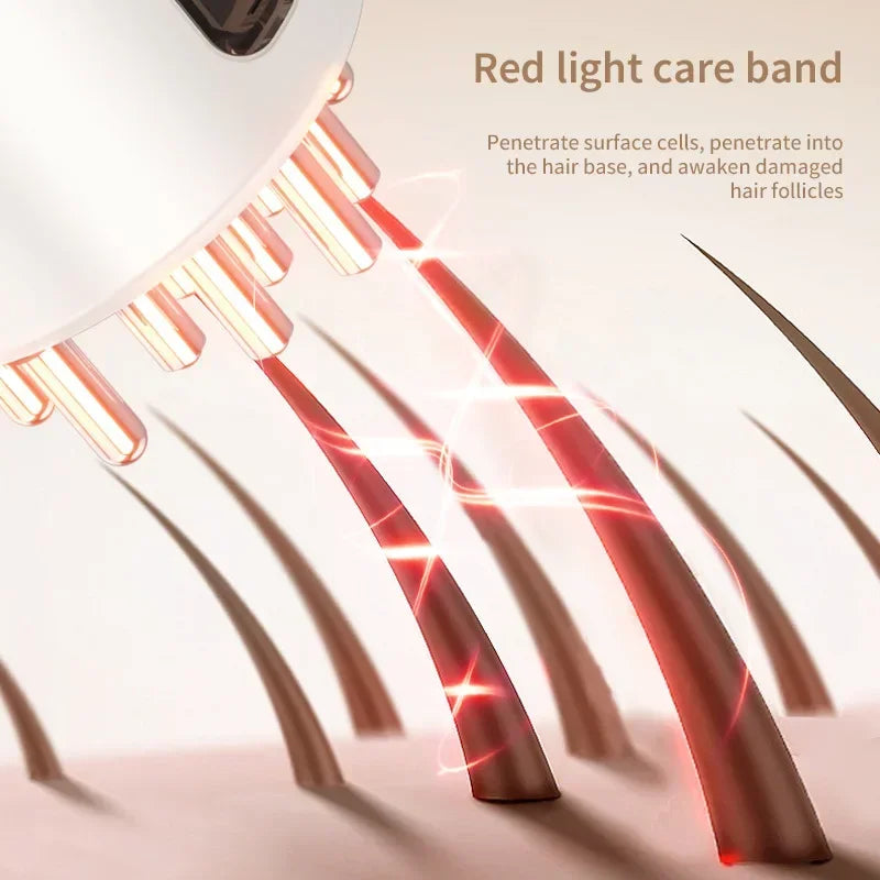 EMS Microcurrent Scalp Applicator Liquid Comb Massage Comb Essential Oil Liquid Guiding Scalp Massager Red Light Therapy