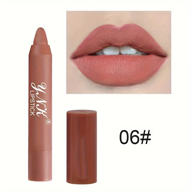 Nude Series Velvet Matte Lipstick Pencil Waterproof Long Lasting Red Lip Stick Non-Stick Cup Makeup Lip Tint Pen Cosmetic Makeup