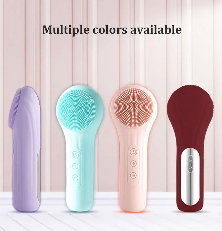 Sonic Waterproof Facial Cleansing Brush for Men & Women Rechargeable Exfoliating Electric Face Scrubber Cleanser Brush