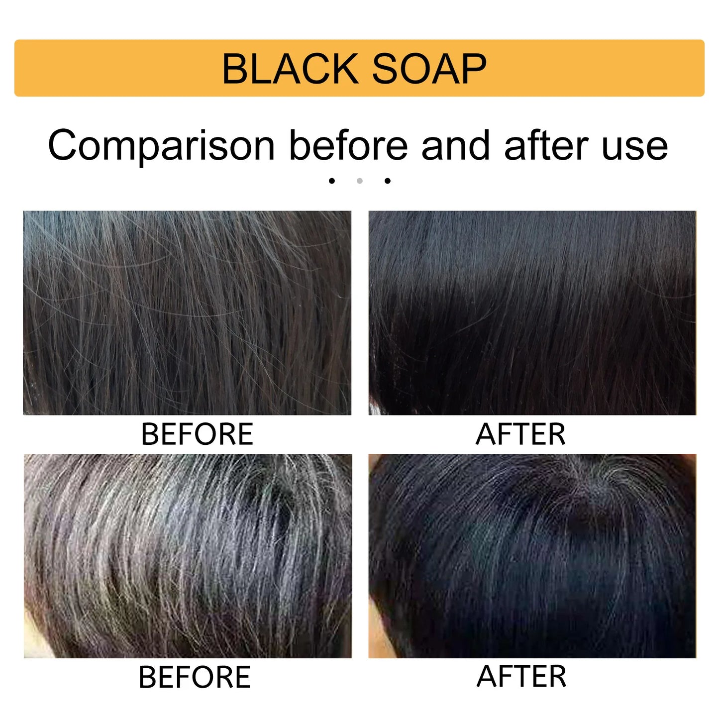 1/2/3/5Pcs Hair Darkening Shampoo Bar Soap Anti Dandruff Deep Cleansing Improve Itchy Head Frizz Black Nourishment Black Soap