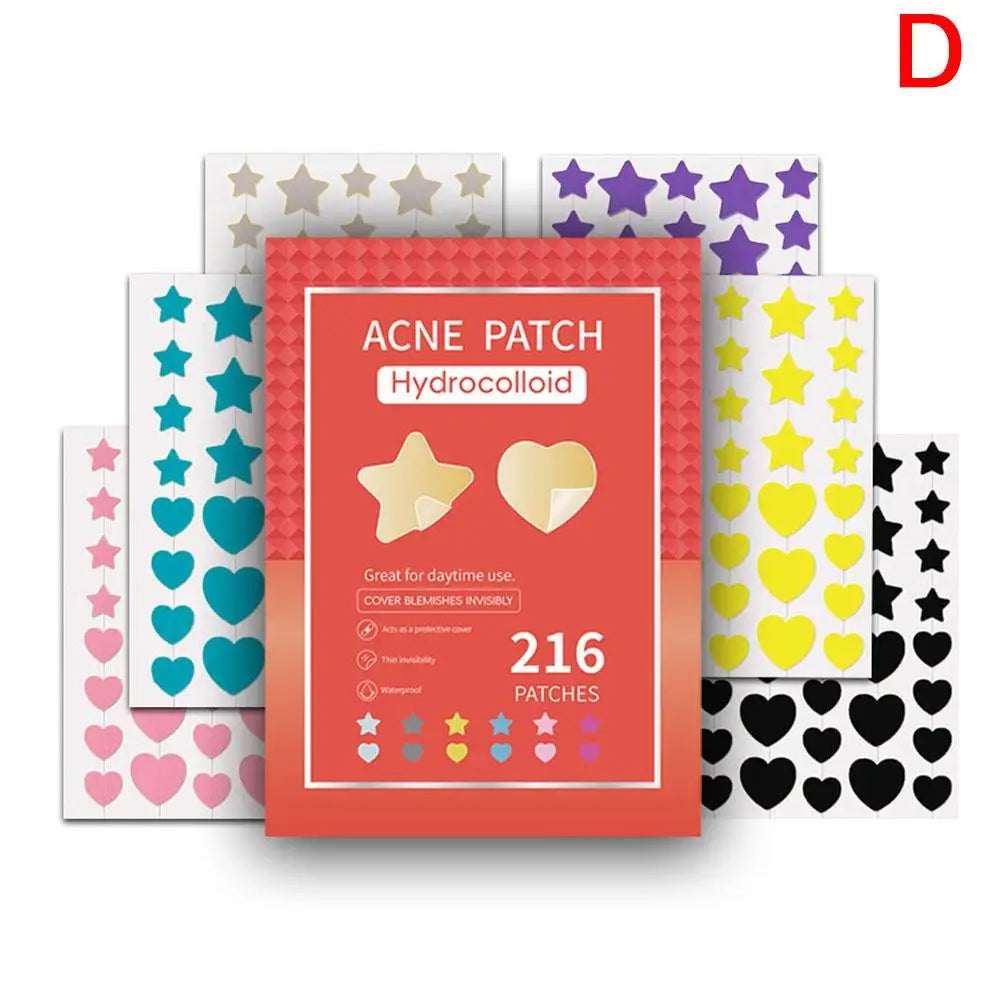 Colorful Star Pimple Patch Acne Colorful Invisible Acne Removal Skin Care Stickers Concealer Face Spot Beauty Makeup Tools