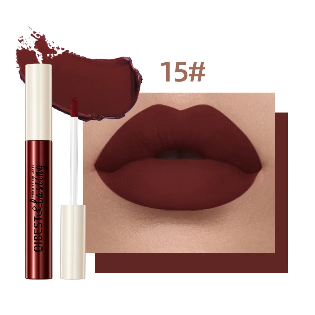 Matte Liquid Lipstick, Non-Stick Cup, Waterproof, Long-Lasting, Smudge-Proof, Velvet Finish, Transfer-Resistant Lip Gloss