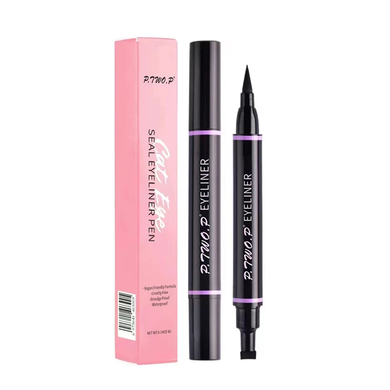 P.TWO.P Stamp Eyeliner Pencil 1 Pcs Double-ended Waterproof Quick Drying Long-Lasting Liquid Eyeliner Makeup Eyes Cosmetics Tool