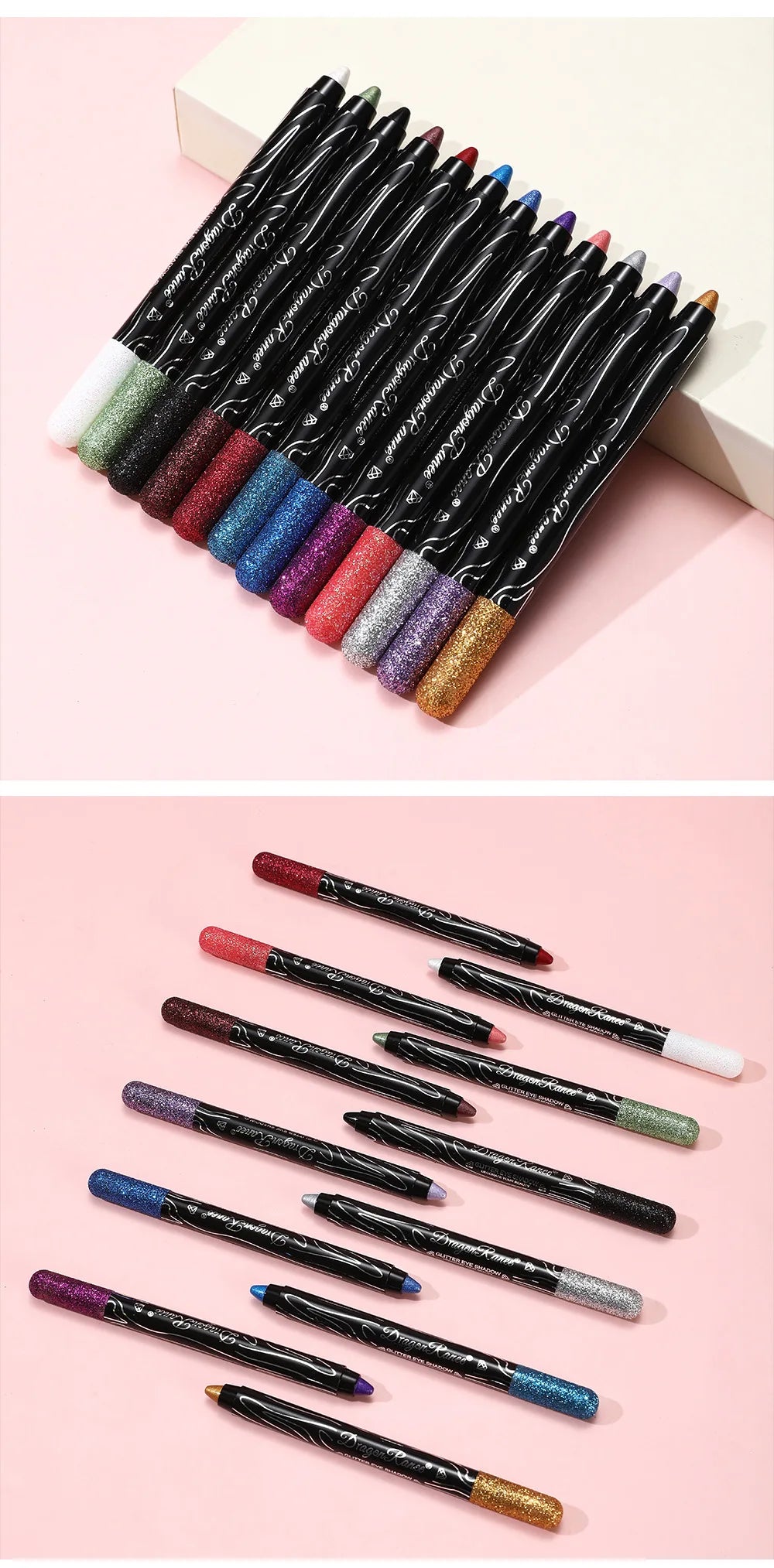 1Pc Metallic Purple Eyeshadow Pencil Glitter Silkworm Liner Pen Highlighter Long Lasting Gold Blue Cream Eye Shadow Stick Makeup