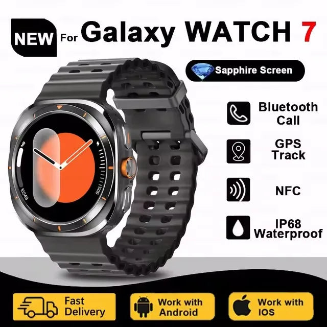 2024 New Galaxy Smart Watch 7 Ultra Men AMOLED Screen Multi-Function Sports Fitness Tracker Health Women smart watch for Samsung