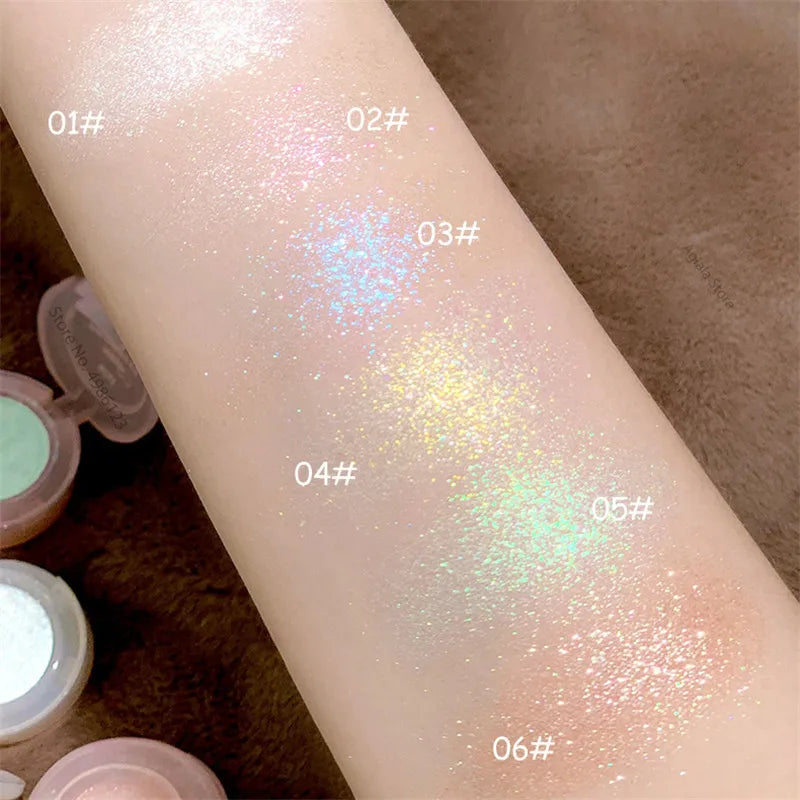 Monochrome Glitter Eyeshadow Pearlescent Highlighter Powder Makeup Diamond Eye Shadow Palette Bright Shiny Eye Makeup Cosmetics