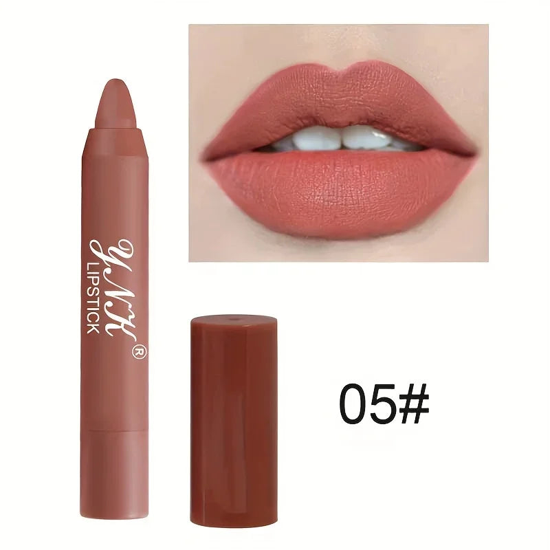 Nude Series Velvet Matte Lipstick Pencil Waterproof Long Lasting Red Lip Stick Non-Stick Cup Makeup Lip Tint Pen Cosmetic Makeup