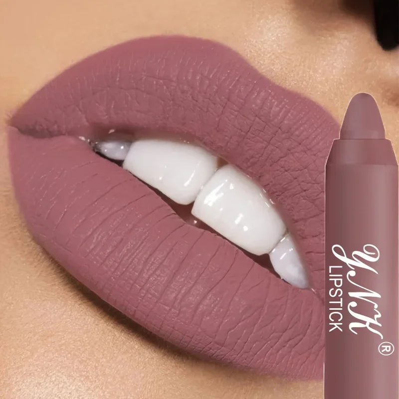 Nude Series Velvet Matte Lipstick Pencil Waterproof Long Lasting Red Lip Stick Non-Stick Cup Makeup Lip Tint Pen Cosmetic Makeup