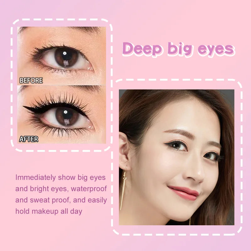 P.TWO.P Stamp Eyeliner Pencil 1 Pcs Double-ended Waterproof Quick Drying Long-Lasting Liquid Eyeliner Makeup Eyes Cosmetics Tool