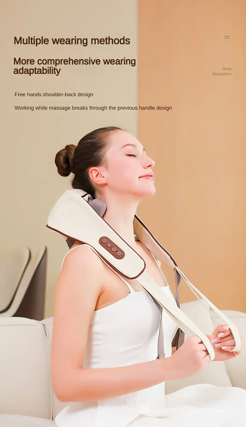 Shoulder and Neck Massager Professional Edition - With realistic humanoid massage, rechargeable to relax muscles, home masseur