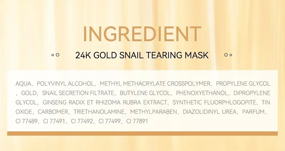 LAIKOU24K Gold foil snail tear mask 50g (hose) to clean pores