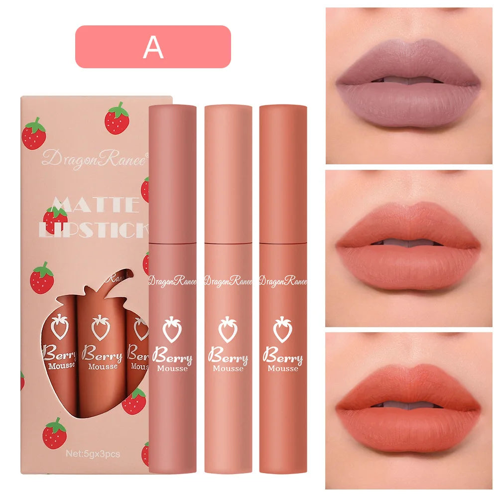 Korean Lipsticks Set Make Up For Women Beauty Cosmetics Matte Lipsticks Waterproof Long lasting The Best Liquid Lip Tint Stain