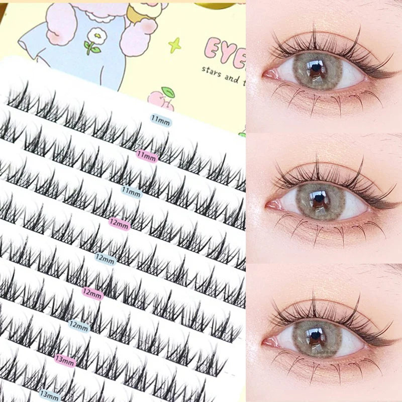 Brown Sunflower False Eyelashes Black Natural Manga Lashes Anime Eyelashes Large Capacity Eyelashes Extension Chinese Makeup