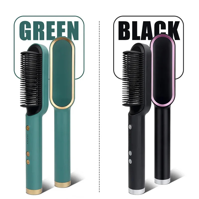 Electric Hot Comb Multifunctional Straight Hair Straightener Comb Negative Ion Anti-Scalding Styling Tool Straightening Brush