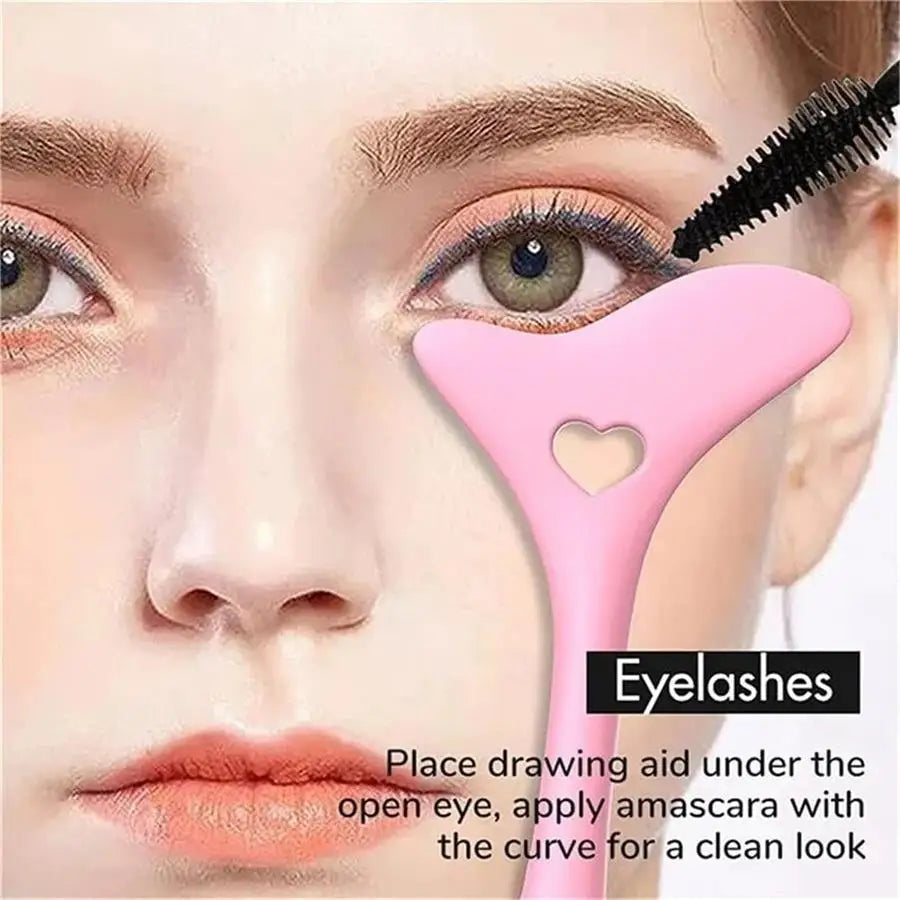 1Pc Pink Makeup Tool Eyeliner Pencil Auxiliary Eyeliner Eye Black Baffle Silicone Eyeliner Auxiliary Makeup New In Trending