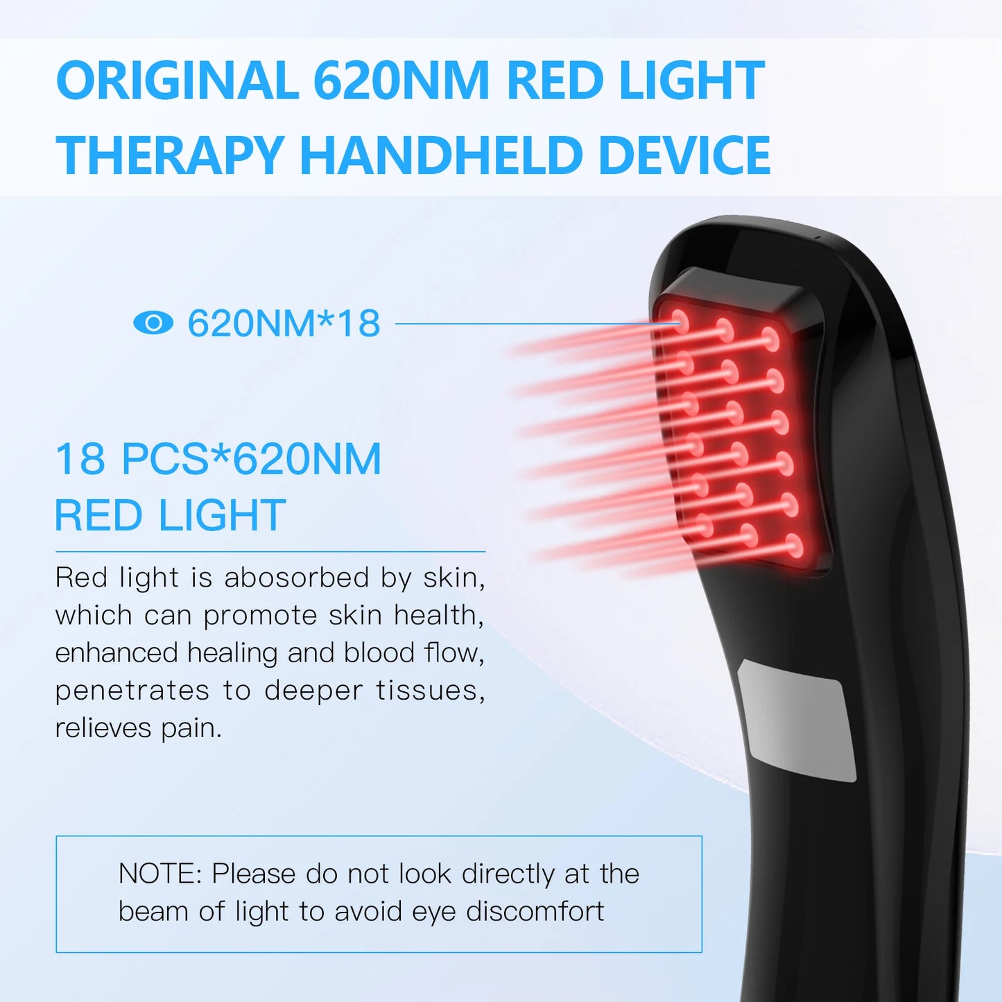 KTS Laser Therapy Device for Body Pain Relief 18x620nm Laser Diode LLLT Cold Laser Arthritis Physical Therapy Equipment Massager