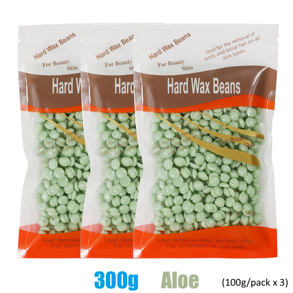 50g/200g/300g Hard Wax Beans Heating Machine Hair Removal Machine Wax Melting PotHot Film Painless Waxing Unisex Hair Removal