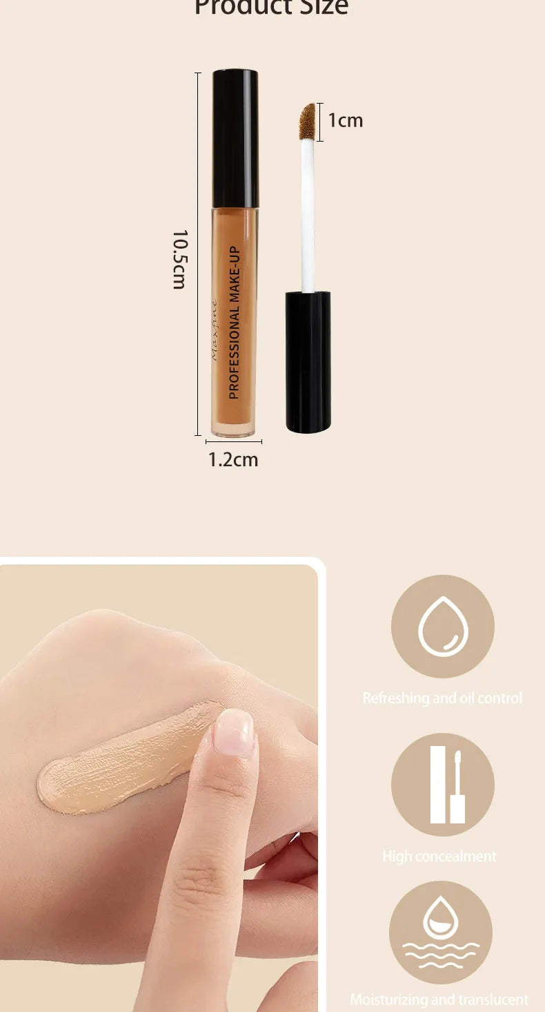 Liquid Concealer Matte High Coverage Waterproof Oil Control Moisturizing Long Lasting Concealer Professional Face Makeup