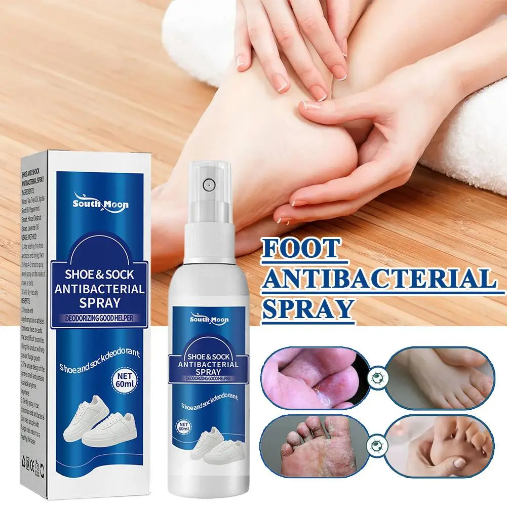 60ml Antibacterial Spray for Shoe Foot Odor Shoes Stink Freshener Socks Odor Remover Spray Refresh Antiperspirant Health Care