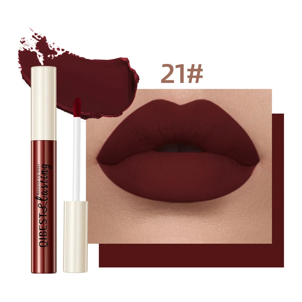 Matte Liquid Lipstick, Non-Stick Cup, Waterproof, Long-Lasting, Smudge-Proof, Velvet Finish, Transfer-Resistant Lip Gloss