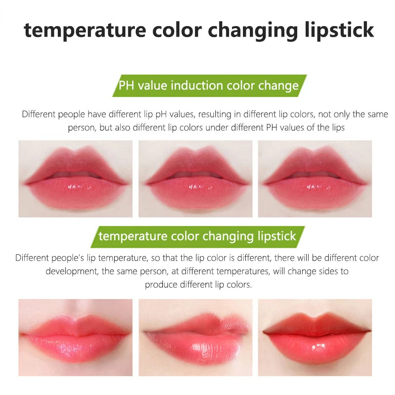 Spring Aloe Vera Moisturizing Lipstick Long Lasting Nouritious Lip Balm Temperature Changing Color lipgloss Lip Makeup Comestics