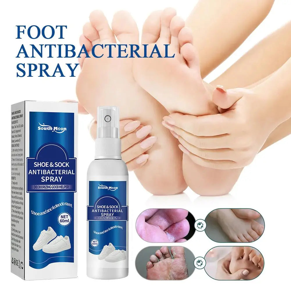 60ml Antibacterial Spray for Shoe Foot Odor Shoes Stink Freshener Socks Odor Remover Spray Refresh Antiperspirant Health Care