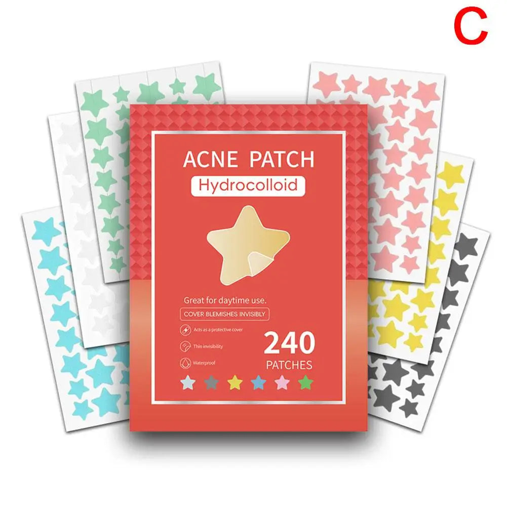 Colorful Star Pimple Patch Acne Colorful Invisible Acne Removal Skin Care Stickers Concealer Face Spot Beauty Makeup Tools