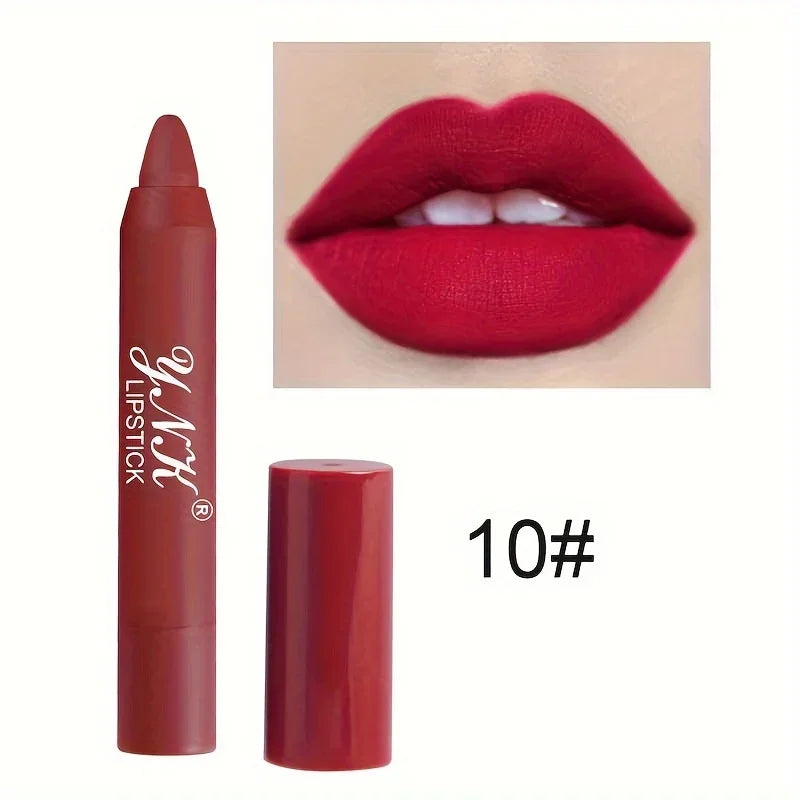 Nude Series Velvet Matte Lipstick Pencil Waterproof Long Lasting Red Lip Stick Non-Stick Cup Makeup Lip Tint Pen Cosmetic Makeup