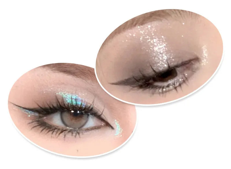 Monochrome Glitter Eyeshadow Pearlescent Highlighter Powder Makeup Diamond Eye Shadow Palette Bright Shiny Eye Makeup Cosmetics