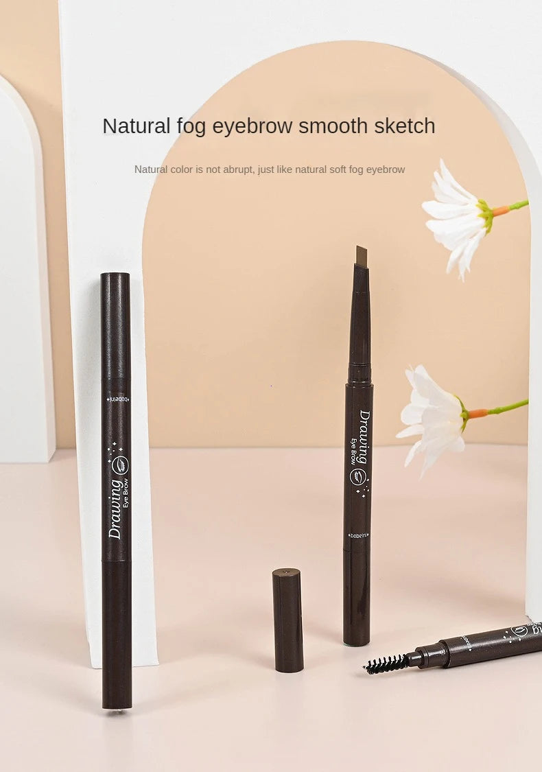 2 in 1 Eyebrow pencil professional Cosmetics makeup for women 5 Colors Waterproof Eyebrow Tattoo brush Long Lasting eyebrow pen