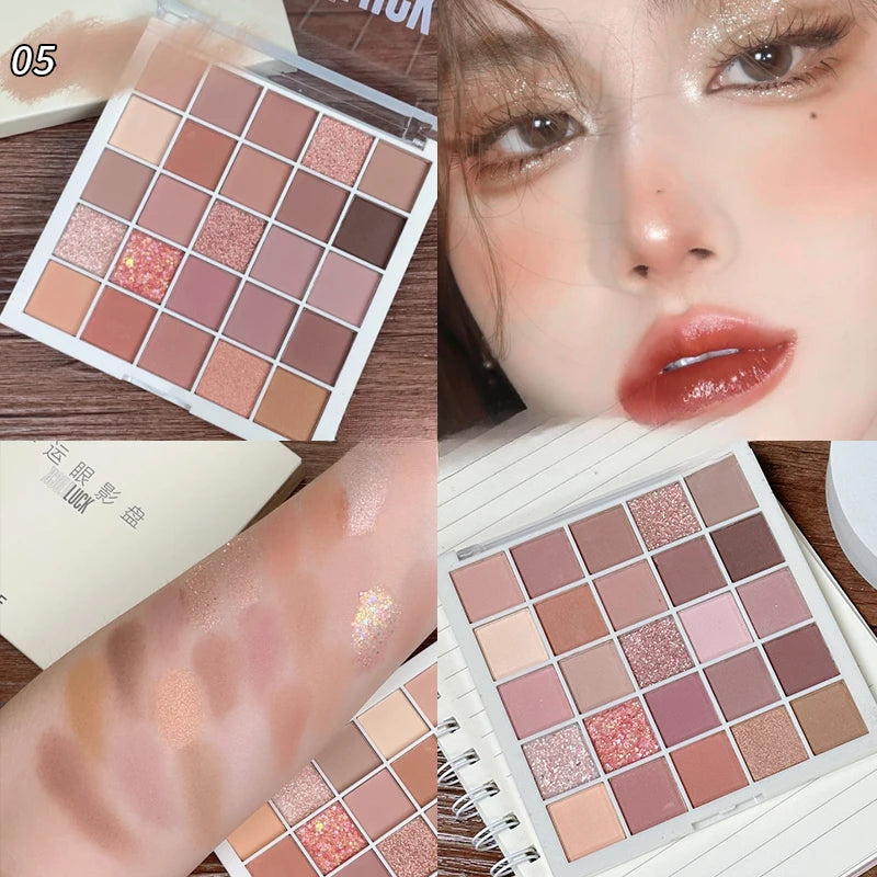 Cool Low Saturation Pure Wind 25 Color Eyeshadow Plate 2024 New Pearl Matte Color Ins Affordable Makeup