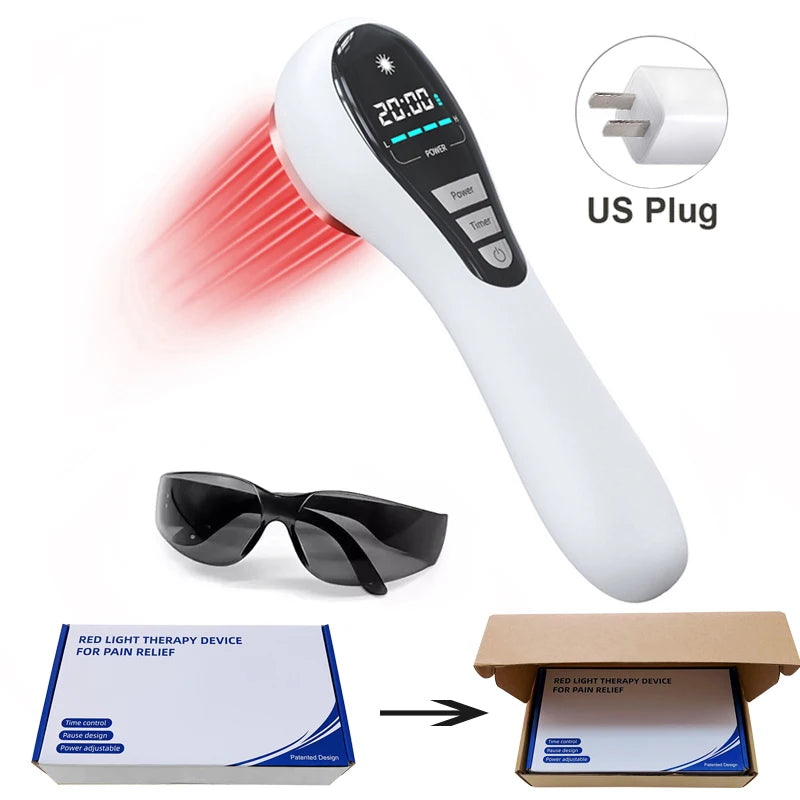 NEW 650nm 808nm Low Level Laser Red Light Therapy Device Cold Laser Arthritis Physical Therapy Equipment Pain Relief Health Care