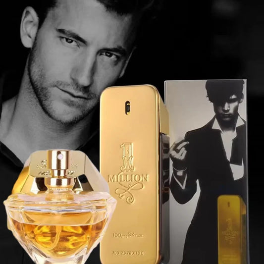 Hot Million Gold Perfume Soft Golden Millionaire Men's Seductive Leather Notes Best Valentine's Day Gift For Men And Women 100ml