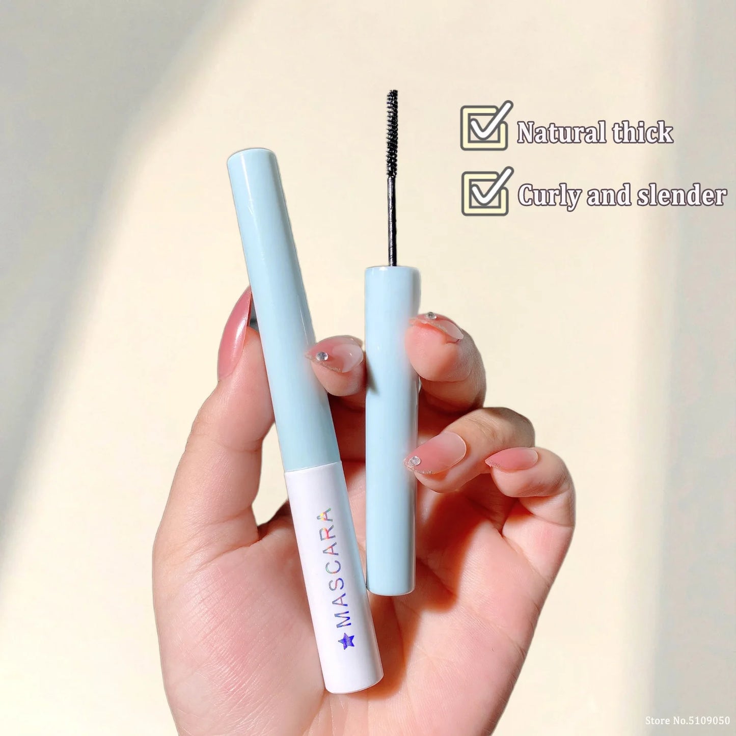 Ultra-fine Small Brush Head Mascara Lengthening Black 3D Lash Eyelash Extension Eye Lashes Long-wearing Black Color Mascara