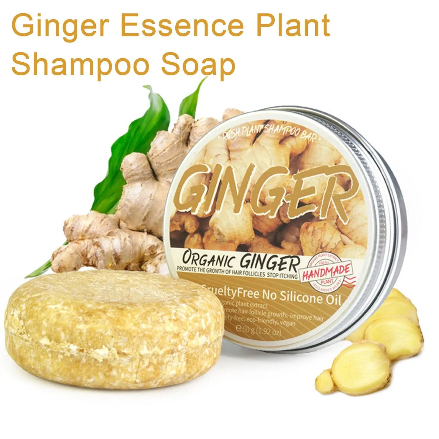 Ginger Polygonum Soap Shampoo Soap Cold Processed Soap Hair Shampoo Bar Pure Plant Hair Shampoos Hair Care