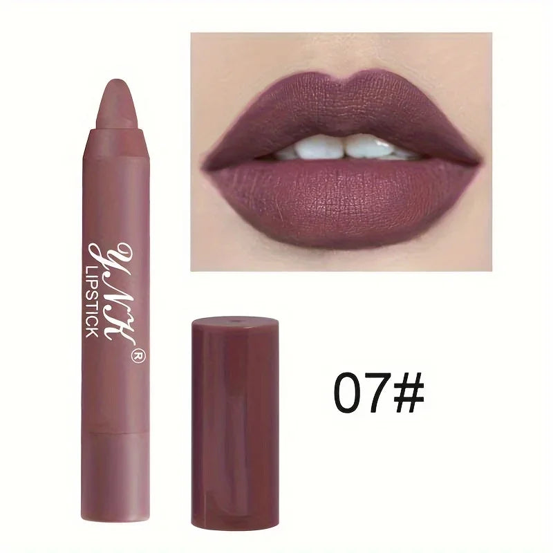 Nude Series Velvet Matte Lipstick Pencil Waterproof Long Lasting Red Lip Stick Non-Stick Cup Makeup Lip Tint Pen Cosmetic Makeup