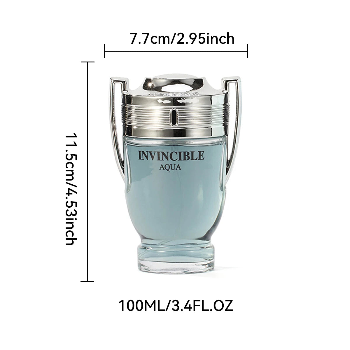 100ML 3.4FL.OZ INVINCIBLE AQUA Men's Perfume EDP, Woody Aquatic Notes, Fresh Ocean Fragrance Spray Gift for Men Free Shipping