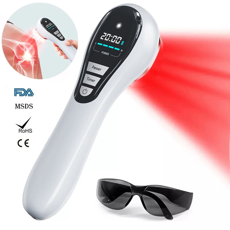 NEW 650nm 808nm Low Level Laser Red Light Therapy Device Cold Laser Arthritis Physical Therapy Equipment Pain Relief Health Care