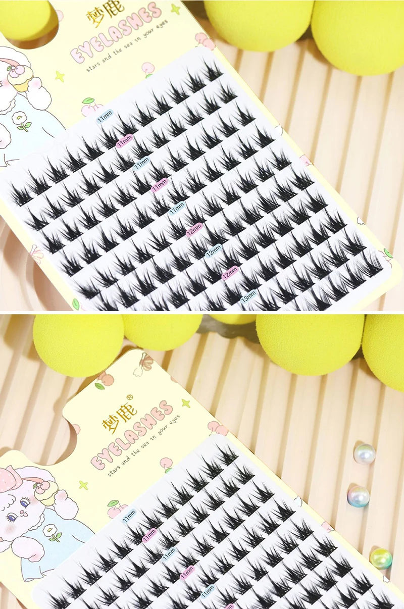 Brown Sunflower False Eyelashes Black Natural Manga Lashes Anime Eyelashes Large Capacity Eyelashes Extension Chinese Makeup