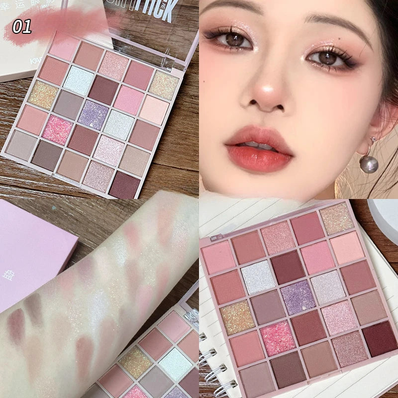 Cool Low Saturation Pure Wind 25 Color Eyeshadow Plate 2024 New Pearl Matte Color Ins Affordable Makeup