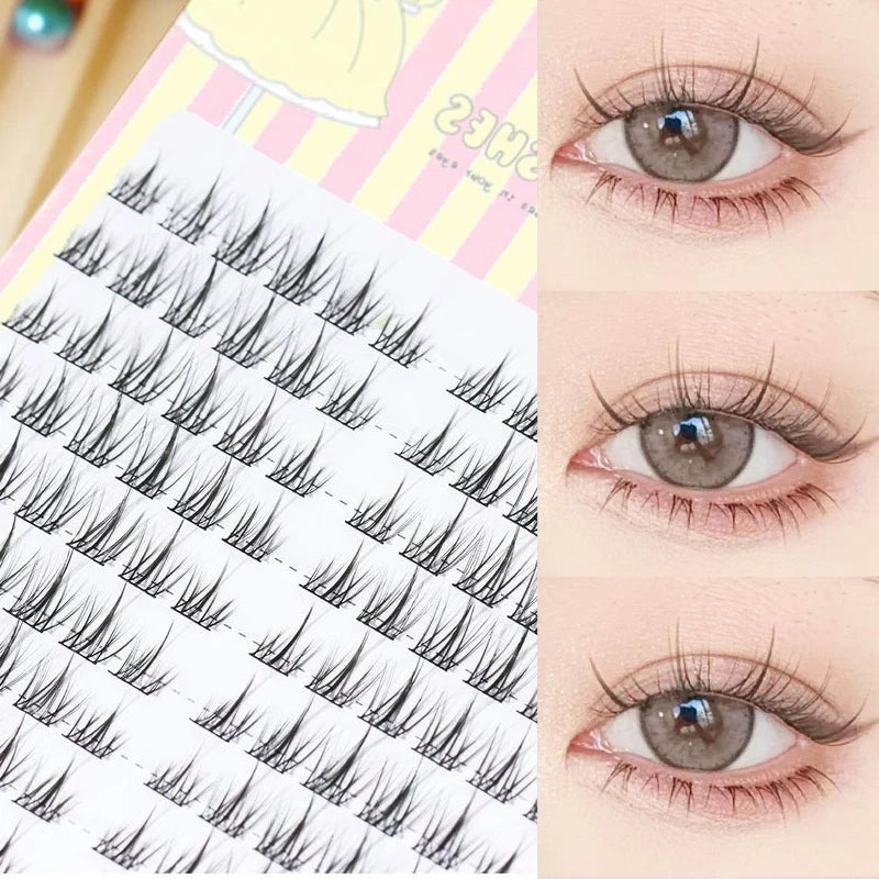 Brown Sunflower False Eyelashes Black Natural Manga Lashes Anime Eyelashes Large Capacity Eyelashes Extension Chinese Makeup