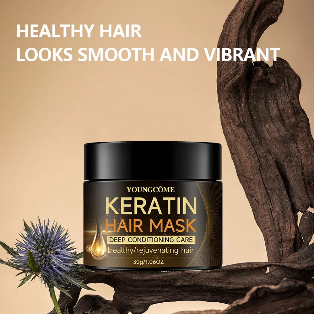 Keratin Hair Mask Professional Hair Mask Deep Nourishing Hair Care Repair Damaged Hair Restore Shine Suitable For All Hair Types