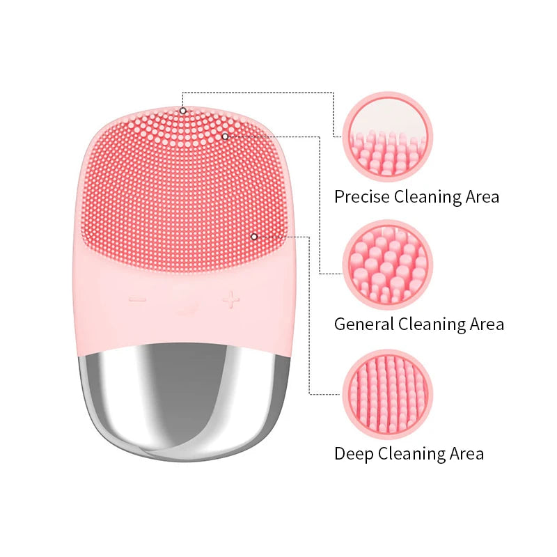 Electric Face Cleansing Brush Sonic Electric Facial Cleanser Facial Cleansing Brush Skin Scrubber Skin Massager Skin Care Tools