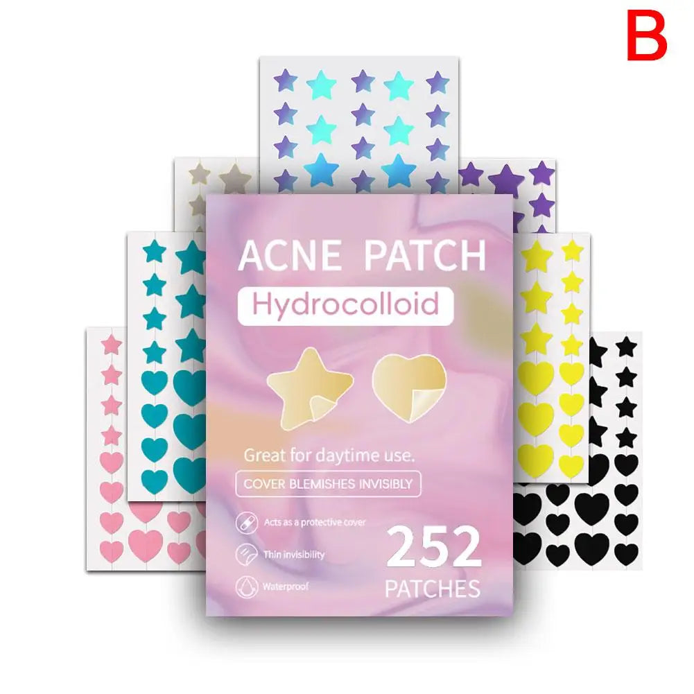 Colorful Star Pimple Patch Acne Colorful Invisible Acne Removal Skin Care Stickers Concealer Face Spot Beauty Makeup Tools