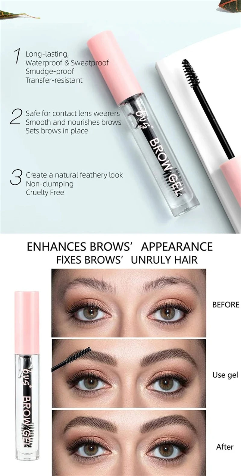 Waterproof Transparent Gel Eyebrow Styling Cream Long Lasting Fixing Brow Soap Makeup Clear Liquid Eyebrow Sealed Layer Cosmetic