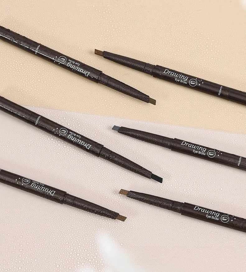 2 in 1 Eyebrow pencil professional Cosmetics makeup for women 5 Colors Waterproof Eyebrow Tattoo brush Long Lasting eyebrow pen