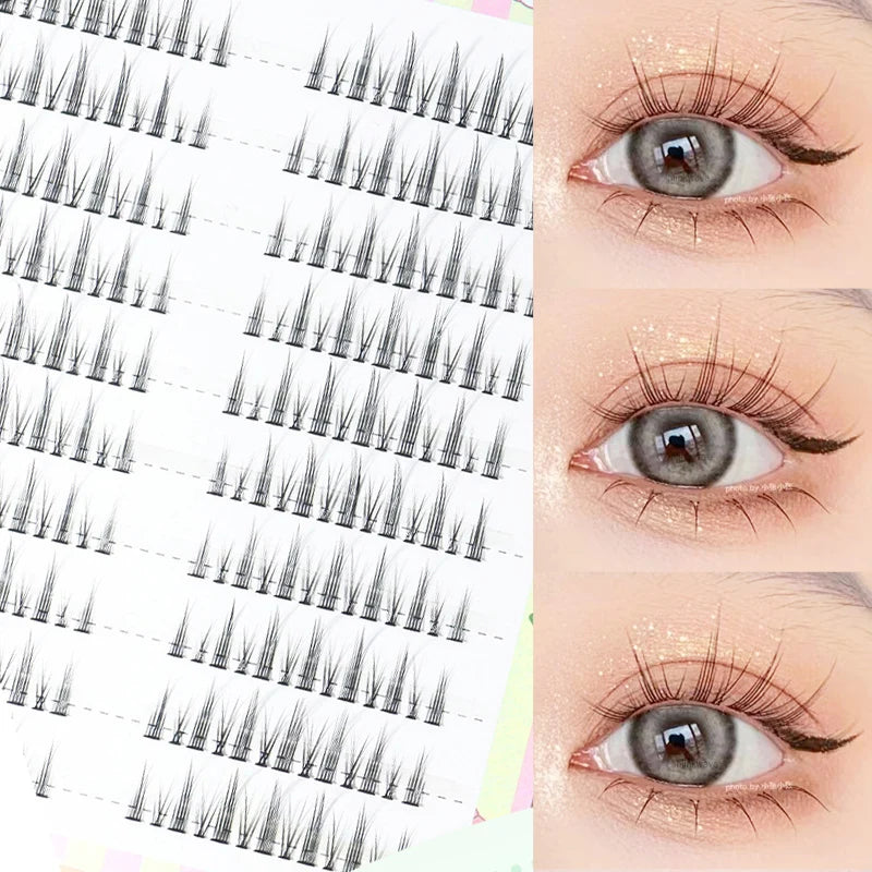 Brown Sunflower False Eyelashes Black Natural Manga Lashes Anime Eyelashes Large Capacity Eyelashes Extension Chinese Makeup