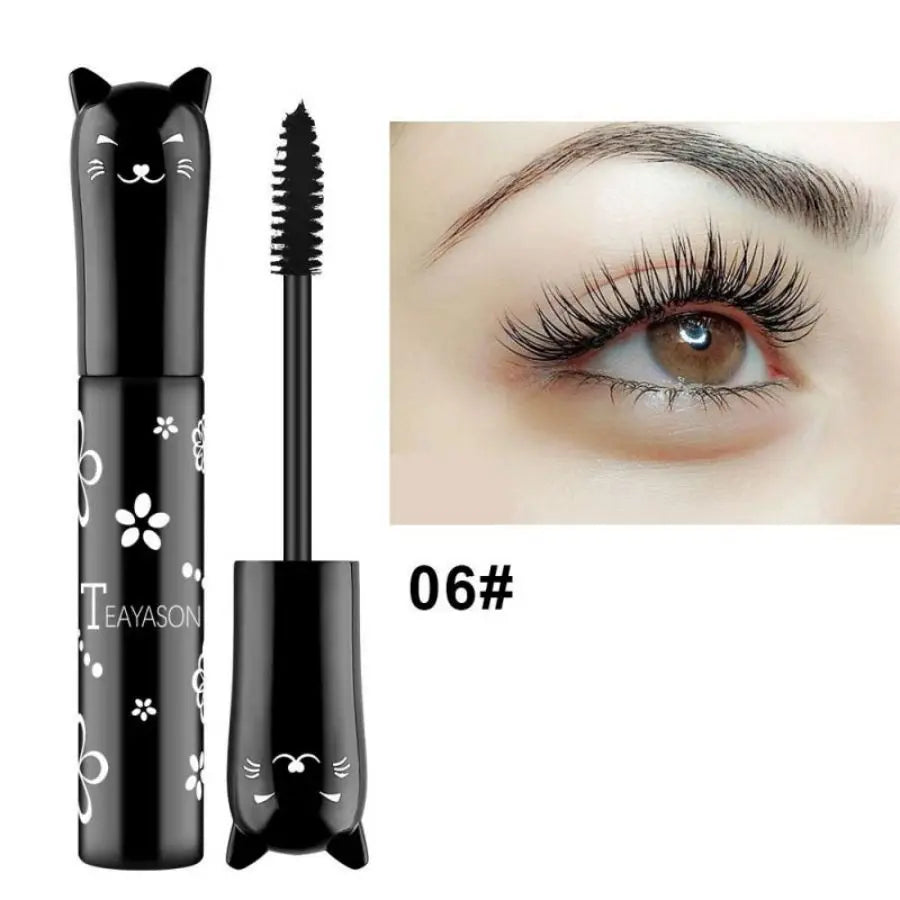 6-Colorful Mascara with Large Brush Head, Easy to Color, Non-Clumping, Non-Fading Mascara, White Purple, Sapphire Blue, Silver Coffee, Not Easy to Smudge, Mascara, Eyebrow Cream