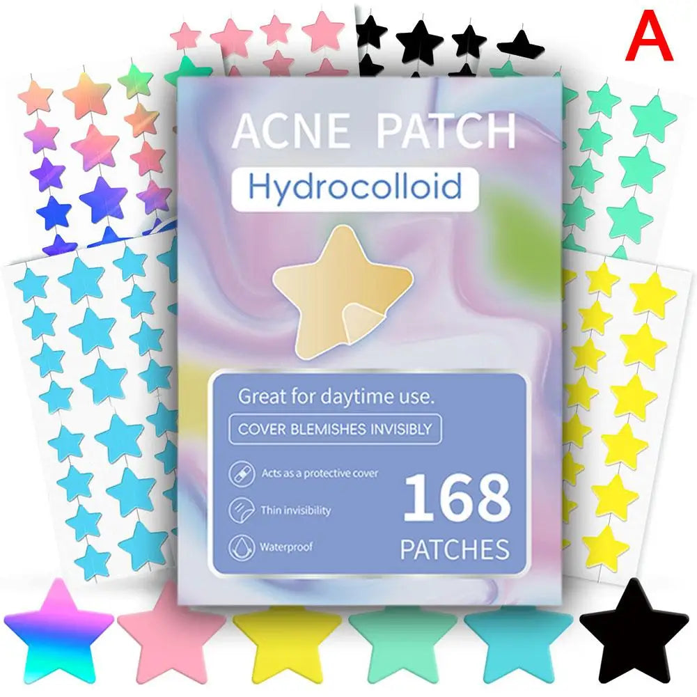 Colorful Star Pimple Patch Acne Colorful Invisible Acne Removal Skin Care Stickers Concealer Face Spot Beauty Makeup Tools